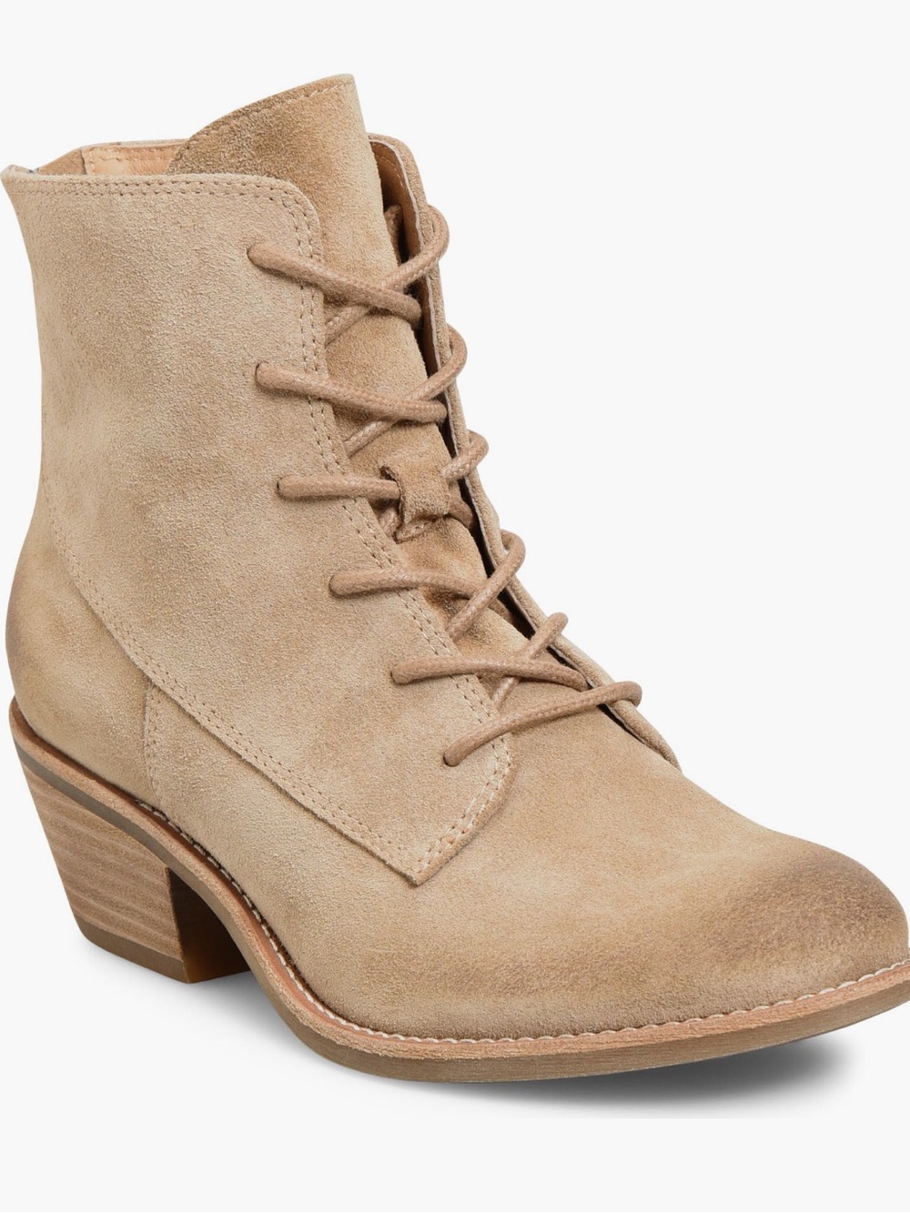 Söfft NWB Annalise Cushion Arch Support Zipper On/Off Functional Lace Suede Boot